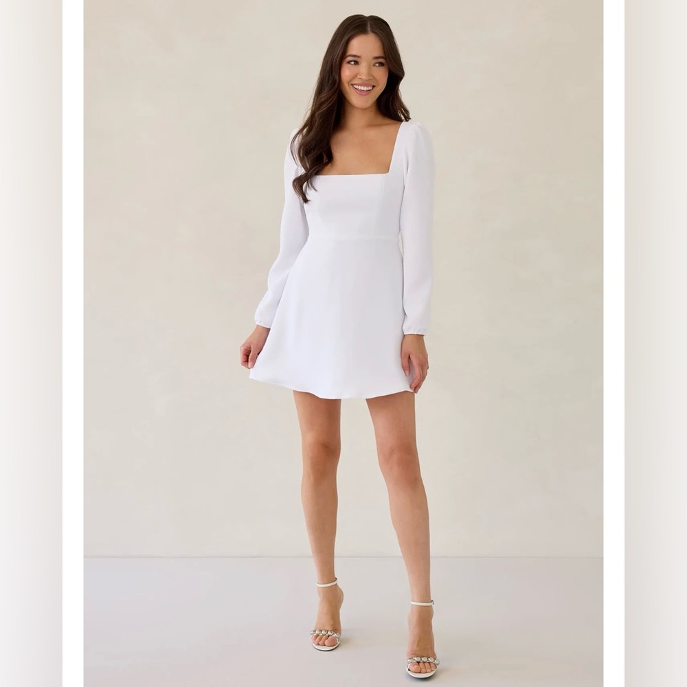 Park & Fifth Harper Mini Dress in Off-White